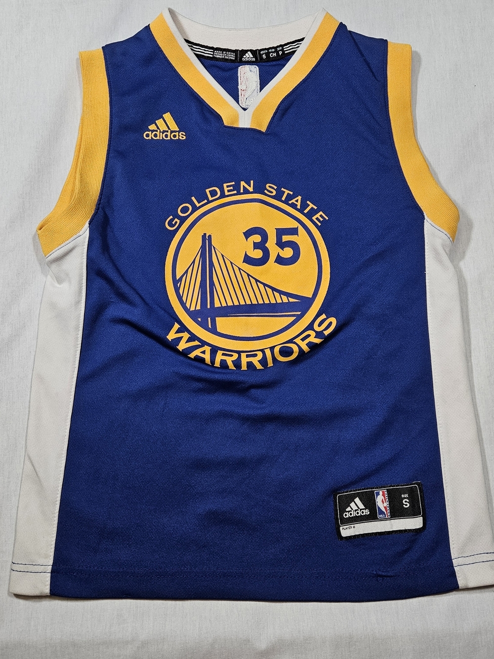 Kevin Durant Golden State Warriors #35 Adidas Youth Small Basketball Jersey